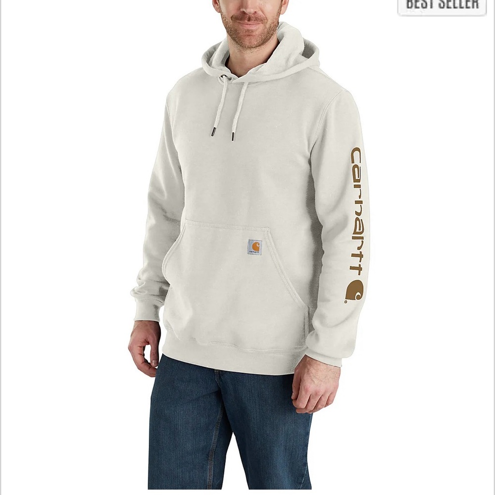 CARHARTT LOOSE FIT MIDWEIGHT LOGO SLEEVE GRAPHIC HOODIE